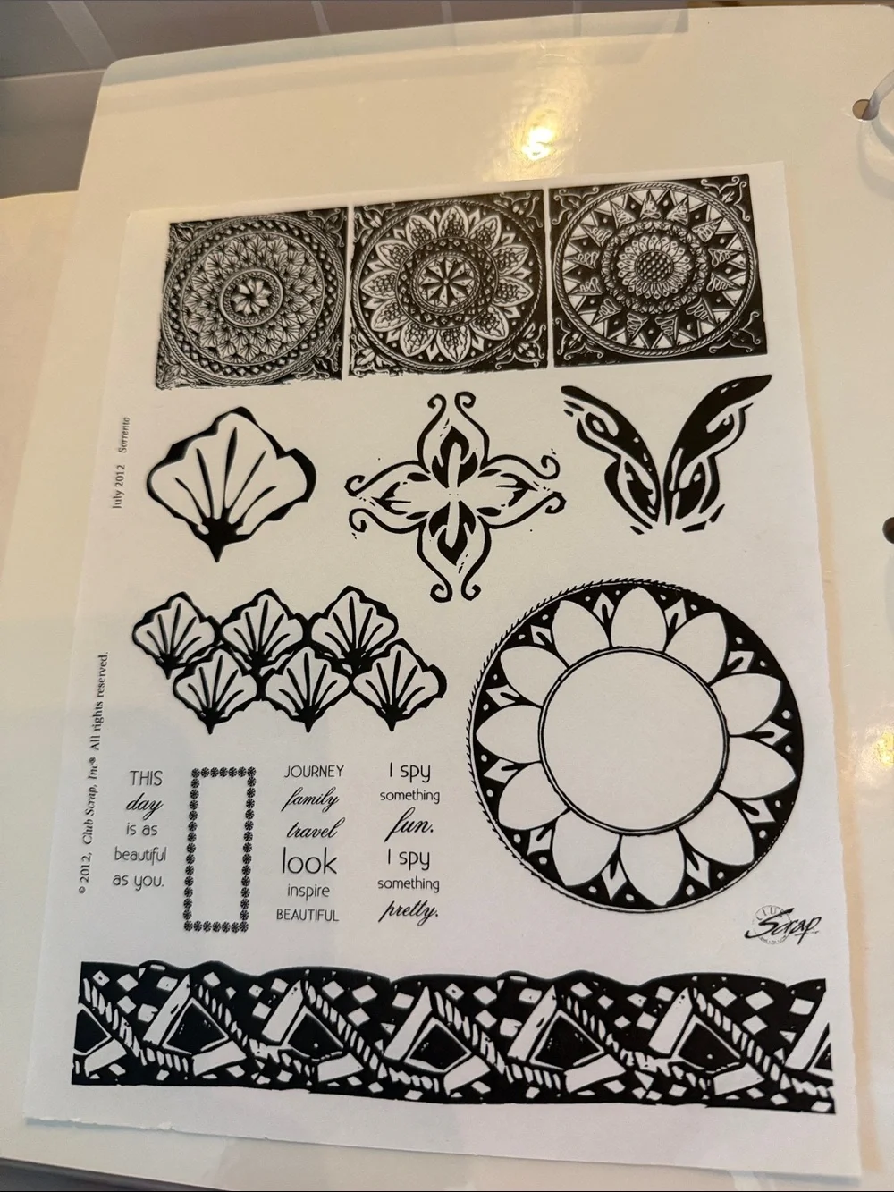 Club scrap assorted medallion Rubber Stamp Set Sheets. About 80 new stamps
